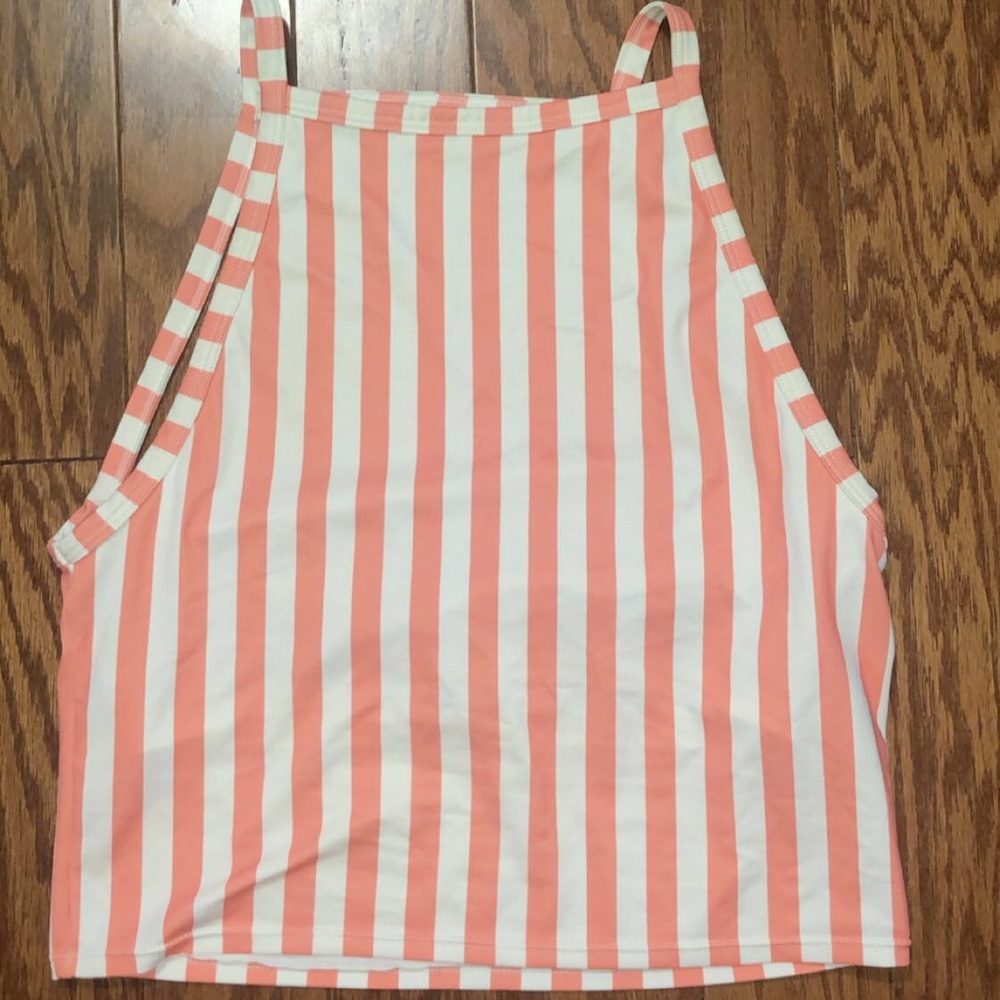 Kortni Jeane Striped Swimsuit Top